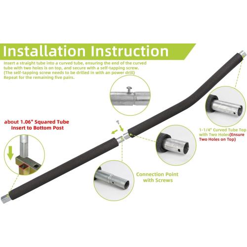 Trampoline Poles Replacement for Skywalker Or Jumpzylla,Galvanized Trampoline Enclosure Pole for Skywalker or Jumpzylla,Replace Parts#4201 4202 4135 OR for Jumpzylla 8ft 10ft&12ft 14ft