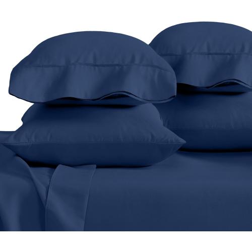 Bare Home Pillowcases Open End (Standard 4 Pack, Dark Blue)