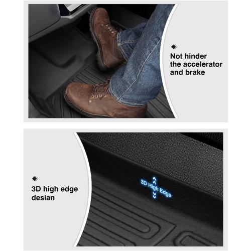 Powerty Floor Mats for 2023 2024 2025 2026 Mazda CX50 CX-50 Accessories All Weather Floor Liner 3D TPE 1st & 2nd Row Floor Mat Heavy-Duty Floor Liners