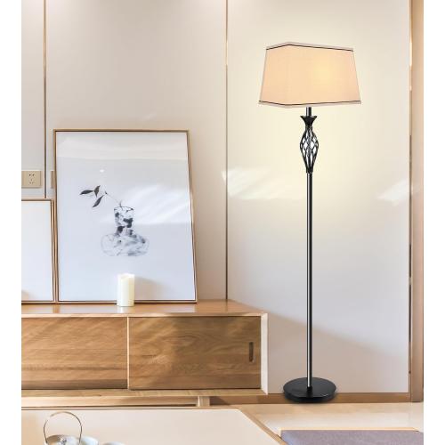 T Shape Lampshades Set of 2, Natural Linen Top L13.78'' x W7.5''xBottom L15.75''xW9.45''*High 10.24, Easy Assembly Replacement Beige Shade for Table Lamps Floor Lamps,Half and Spider Fitter Included