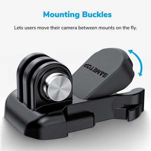 Helmet Sticky Mounts Adhesive Buckle Mount Screw Accessory Kit Compatible with GoPro Hero 13 12 11 10 Max 9 8 7 6 5 Session DJI Osmo Insta360 AKASO Action Cameras (12 in 1)
