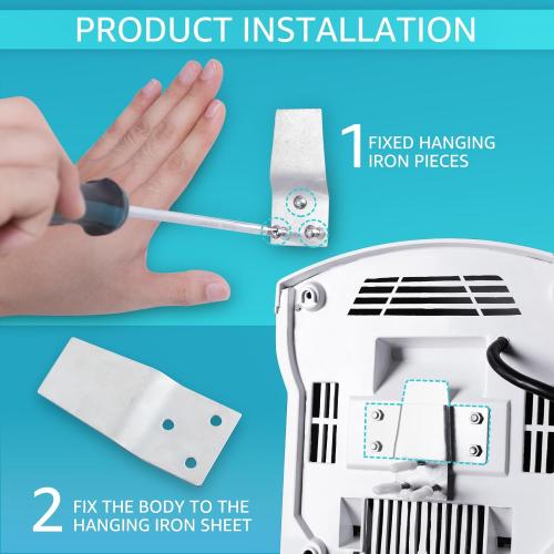 modunful Hand Dryers for Bathrooms Commercial, Electric Hand Dryer Touchless, Extra Quiet Low Noise(40db), Wall Mounted Type(1600W) (White)