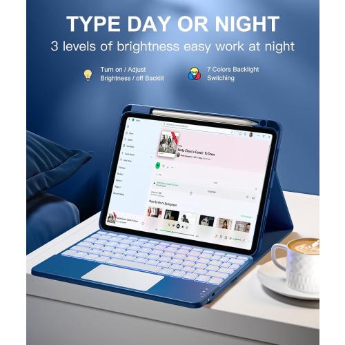 Harvopu for iPad Air 11 Inch & Air 5th/ 4th Generation Case with Keyboard