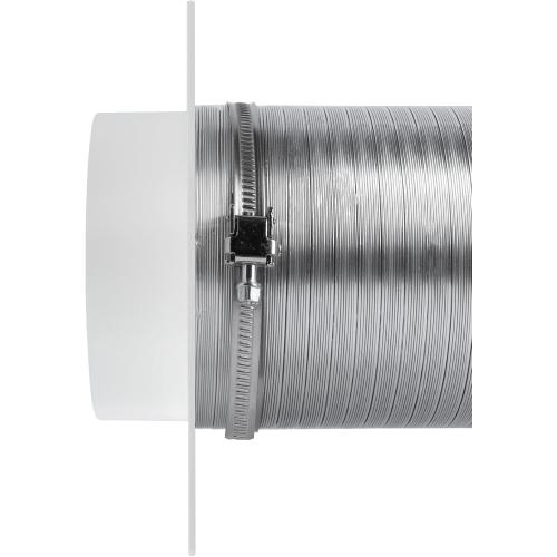 Vent Systems 4 inch Air Vent Duct Connector Flange Straight Ventilation Pipe Plastic Ducting Connector Plate for Cooling Heating Ventilation System HVAC 4 inch - Pack of (1)