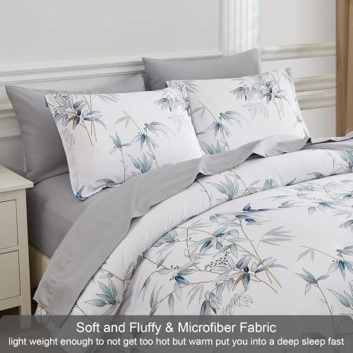 Comforter Set King Size - 7 Pieces Bed in a Bag, Bedding Set, Soft Lightweight Microfiber White Comforter Sets with Sheets and Pillows (White,King)