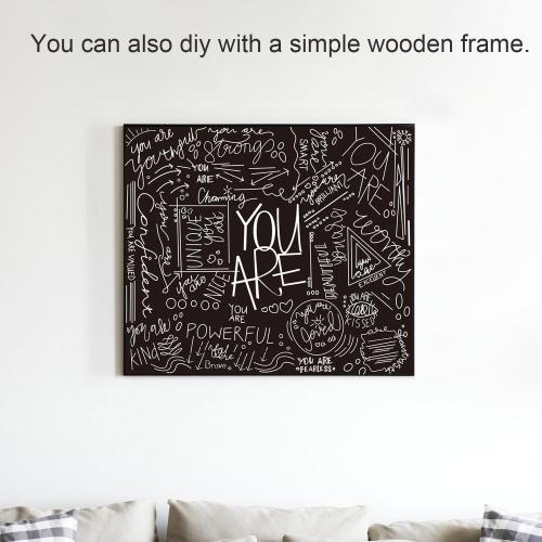 Miytal Quote You Are Inspirational Wall Tapestry, Positive Saying Wall Art Wall Hanging Black Aesthetic Tapestry for Teen Girl Bedroom Dorm 51.2 x 59.1 Inches - Black
