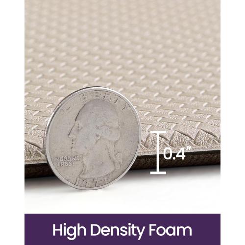 DEXI Kitchen Floor Mats Cushioned Anti Fatigue, 23x94, Large Long Standing Runner Rug Waterproof, Comfort Memory Foam Padded for Front Sink Laundry, Beige