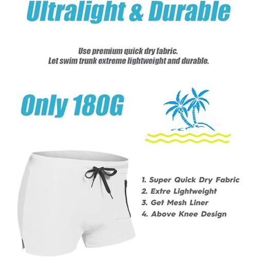 Size XL..COOFANDY Mens Swim Trunks Swimwear Bathing Suit Swim Brief Square Leg Board Short