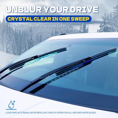 24'' 18'' Front Windshield Wiper Blades Compatible with 2002,2004-2008 Toyota Corolla 2000-2003 Toyota Sienna OEM QUALITY Premium All-Season Automotive Replacement Wipers (Pack of 2)