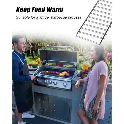 47004 Grill Warming Rack for Bull 30 Gas Grill, Heavy Duty 304 Stainless Steel Grill Replacement Warming Rack Fits for Angus Outlaw Lonestar 4 Burner & Bison Charcoal BBQ Grills