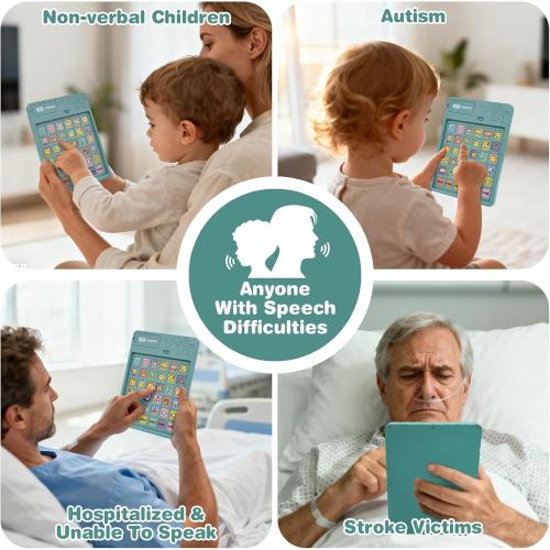 AAC Device for Autism, Communication Device for Nonverbal Kids & Adults with 6 Programmable Buttons & Adjustable Volume, Sensory Toys for Autistic Kids Ages 3-7