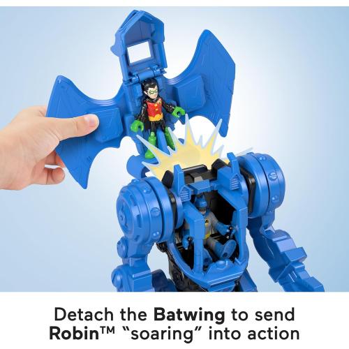 Fisher-Price Imaginext DC Super Friends Batman Toy, Robo Command Center Playset & Figures, Detachable 10-inch Robot for Kids Ages 3  Years
