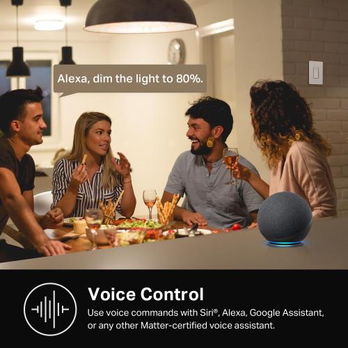 Kasa Smart Dimmer Switch HS220, Single Pole, Needs Neutral Wire, 2.4GHz Wi-Fi Light Switch Works with Alexa and Google Home, UL Certified, No Hub Required, 1 Pack