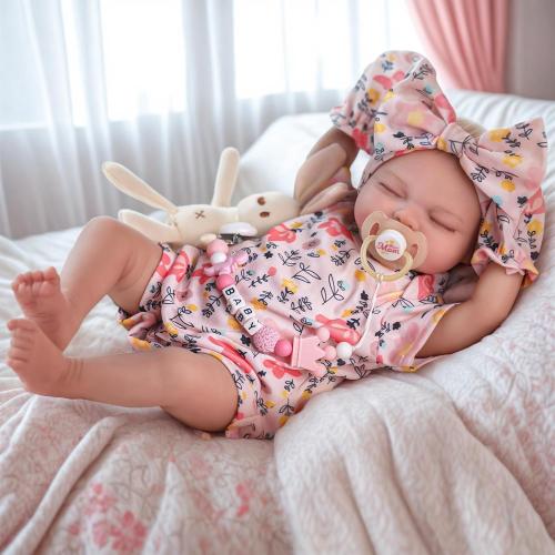 BABESIDE Lifelike Reborn Baby Dolls - Skylar, 17-Inch Realistic Newborn Baby Doll Real Life Baby Doll Girl with Gift Box for Cuddling, Role Playing and Collection