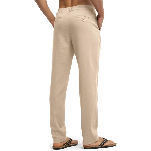 Size 30-32 Willit Men's Linen Pants Casual Linen Dress Pants Beach Summer Lightweight Trousers