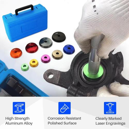DASBET Bearing Race and Seal Driver Set, 10PCS Bearing Press Kit with Seal Driver and 9 Bearing Adapters Universal Seal Installer Bearing Driver Kit for Bearing Installation