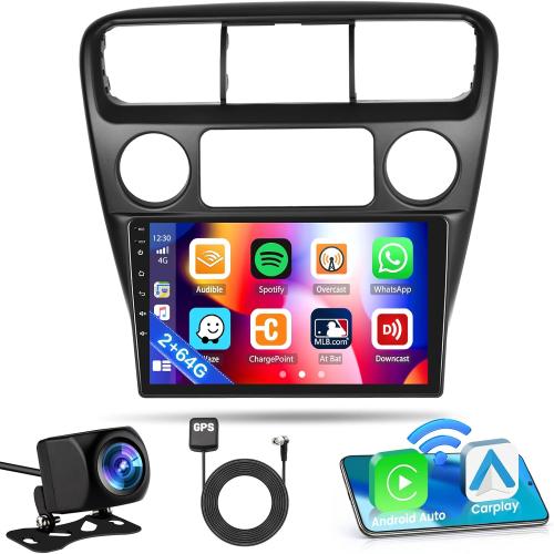 [2G 64G] Android 15 Car Radio for Honda Accord 6th 1998-2004 with Wireless Carplay/Android Auto, 9 Inch HD Touchscreen Car Stereo with GPS WiFi Bluetooth FM/RDS SWC Backup Camera MIC