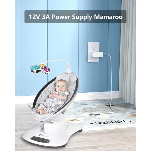 12V 3A for 4moms Mamaroo Power Cord Compatible with 4moms mamaRoo 2/4, for 2015 mamaRoo Infant Seat, Rockaroo Baby Swing Charger Cord