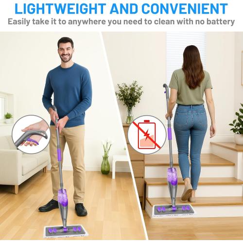 Spray Mops for Floor Cleaning - Wet Dry Mops for Hardwood Tile