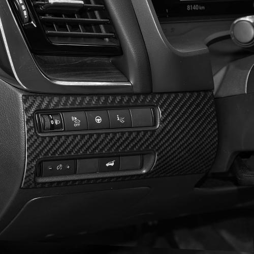 NVCNX Real Carbon Fiber Trim for Nissan Rogue Interior Accessories | for 2021-2026 2022 2023 2024 2025 SV/SL/S/Platinum/Rock Creek, Dash Driver Side Control Panel Cover, Sticker Decal, 1PC
