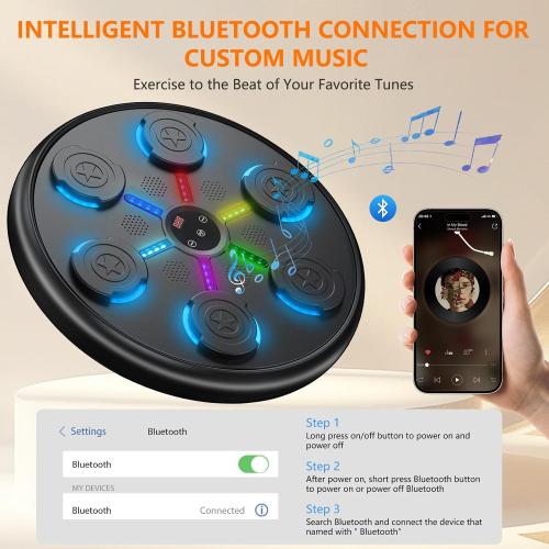 jiaao Music Boxing Machine, Boxing Music Workout Machine for Adults Kids