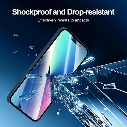 NEW'C 3 Pack Designed for iPhone 14,iPhone 13,iPhone 13 Pro Screen Protector (6.1 inches),Enhanced Tempered Glass Protection with easy installation tool included,Case Friendly Ultra Resistant