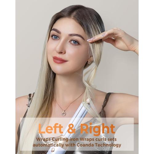 UKLISS Hair Dryer Brush 7 in 1，110000 RPM Hair Dryer with Diffuser for Curly & Twisted Hair Professional Ionic Brush Blow Dryer for Salon-Quality Styling, White Gold