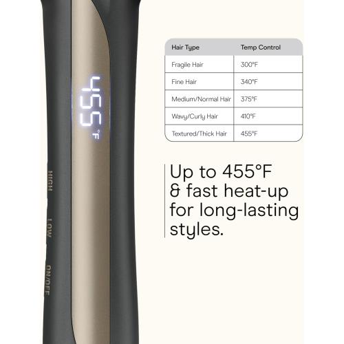 INFINITIPRO BY CONAIR Tourmaline Ceramic Flat Iron, 1 1/4-inch Digital Hair Straightener