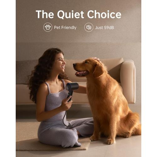 Laifen Swift Special Hair Dryer, High Speed 200M Ionic Blow Dryer with 110, 000 RPM Brushless Motor for Fast Drying, Low Noise, Hairdryer with Magnetic Nozzles