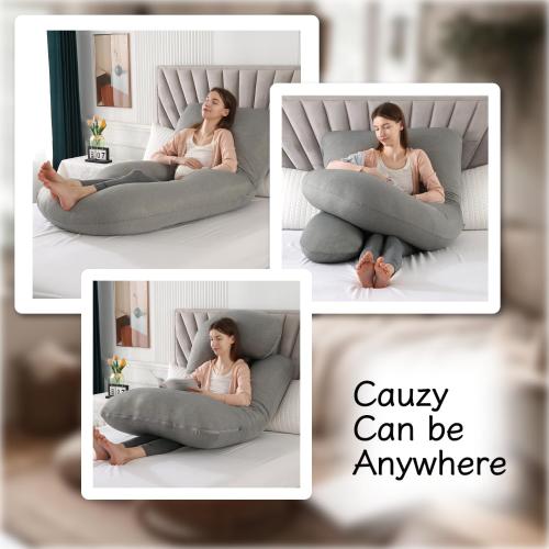 ALLOPERA Pregnancy Pillow, Full Body Maternity Pillow 57 inch, with Removable Washable Cover - Sleep Support for Legs, Back, Neck, Shoulder, HIPS, Belly for Pregnent Women (Cooling Cover)