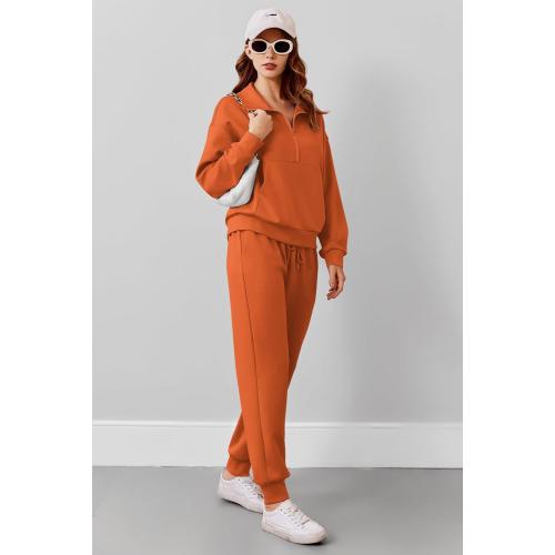 Size XL.....PINSPARK 2 Piece Sets for Women 2025 Fall Travel Outfits Long Sleeve Tracksuit Joggers Sets Half Zip Sweatsuit Matching Set