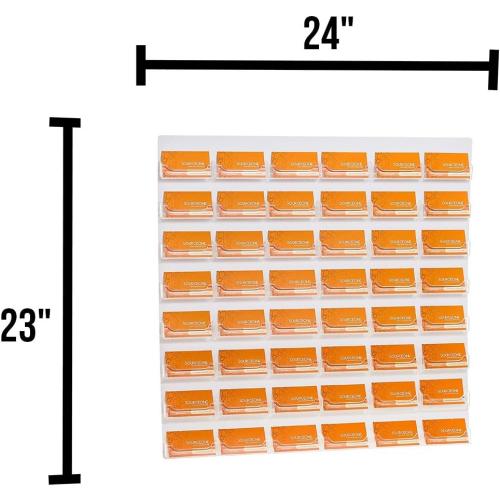 Acrylic 48 Pocket Wall Mount Business Card Holder