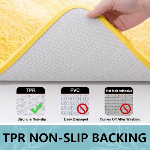 Arotive Microfiber Bathroom Rugs, Shaggy Soft Absorbent Bath Rug, 47x24