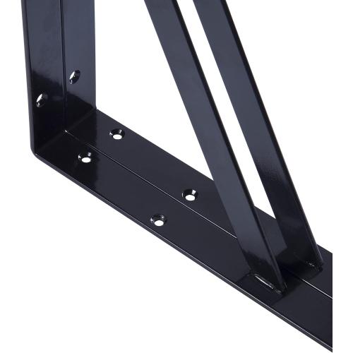 Black 16-Pack 14 Inch Heavy Duty Shelf Brackets, Large Wall Bracket for Garage Kitchen Floating Shelves, Black Powder-Coated Steel