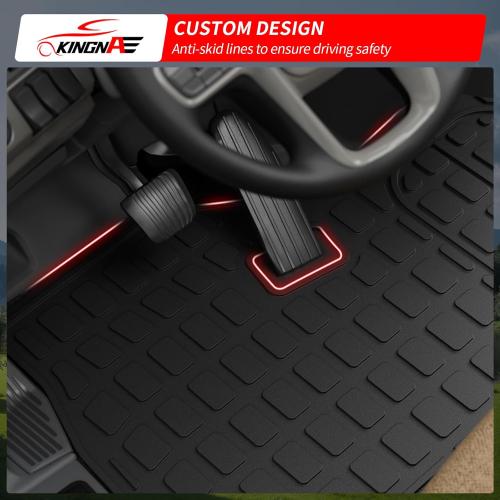 Floor Mats Compatible with Kenworth 2013-2024 T680/2014-2023 T880/2019-2023 W900S/2013-2020 Peterbilt 579/2014-2020 Peterbilt 567 TPE All Weather Guard Protector Floor Liner Accessories