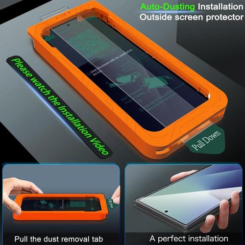 IMBZBK [Auto-Dust Removal] 3 Pack Screen Protector for Samsung Galaxy Z Fold 7, 3 Inside Flexible Film   3 Front Tempered Glass   3 Camera Lens Protector Accessories, Easy Installation