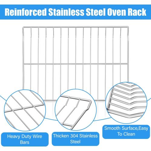 UPGRADE WB48T10095 Oven Rack Stove Replacement For GE Hotpoint Range Stove Parts WB48K5019,24.75 * 16 IN Oven Wire Rack Shelf,Replaces WB48K1 WB48K3 WB48K4 WB48K0001 WB48K0003 WB48K0004 Stove Grills