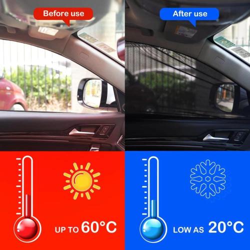 2 Pack Car Front Side Window Shades Mesh Screen for Camping 22''x42''