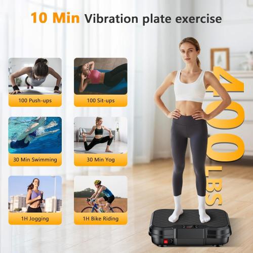 NXSCI Vibration Plate Exercise Machine,Vibrating Platform for Lymphatic Drainage with 250 Speeds,500 lbs Weight Capacity,Vibrated Plates for Weight Loss,Full Body Workout Equipment for Fitness at Home