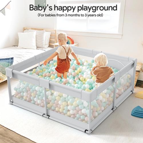 Baby Playpen, 47x47 in Small Play Pen,Toddler Playpen for Apartment,Play Yard,Activity Fence, Extra Large Baby Playard