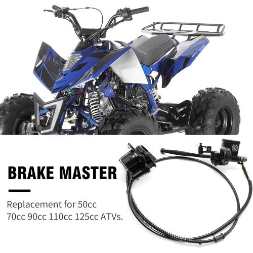 Left Hydraulic Brake Master Caliper Rear Hand Hydraulic Disc Brake Assembly Replacement for 50cc 90cc 110ccc 125cc Chinese Taotao Roketa Sunl Go-Kart Dune Buggy Quad ATV Dirt Mini Bike