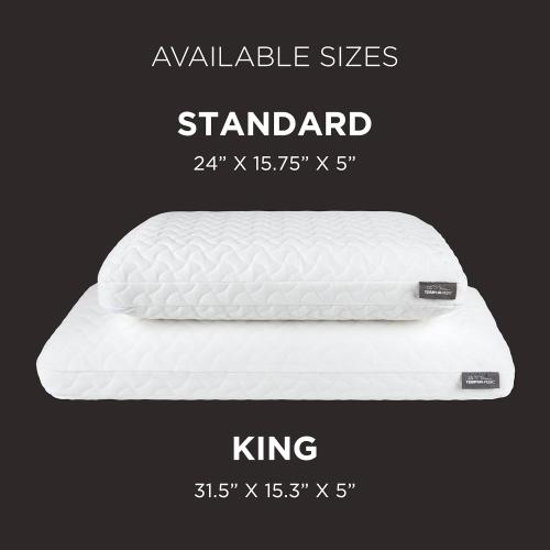 TEMPUR-Pedic TEMPUR-Cloud Pillow, Standard-2-Pack, Standard, White 2 Count