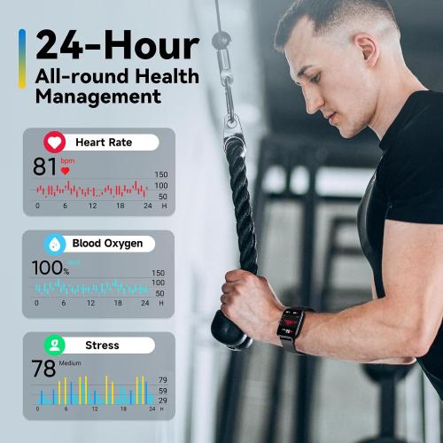 ENOMIR [2025 New] Smart Watch for Men - Alexa Built-in Fitness Tracker with Call Function&1.8 HD Touchscreen, IP68 Waterproof Heart Rate/Sleep/SpO2 Monitor, 100  Sport Modes, iOS Android Compatible