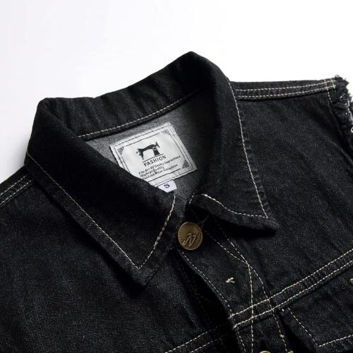 Men's 6XL Denim Vest,Sleeveless Jacket Slim Fit Vintage Casual Ripped Summer Jean Vest for Men