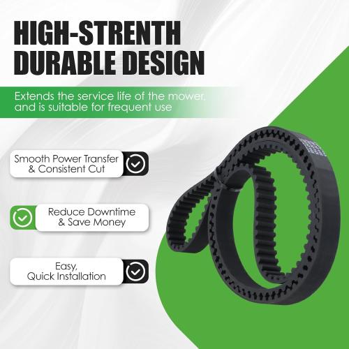 954-04167 Mower Deck Timing Belt Fit for MTD Cub Cadet i1042 LTX1040 LTX1042 17AL9TKR099 with 42 Timed Decks Replace# 754-04167 (3/4 X 59-1/2)