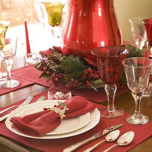 KPOSIYA Christmas Napkin Rings Set of 12, Napkin Rings Holders for Dining Table Setting - Wedding Receptions, Thanksgiving and Home Kitchen for Casual or Formal (Hun he Ring 12)