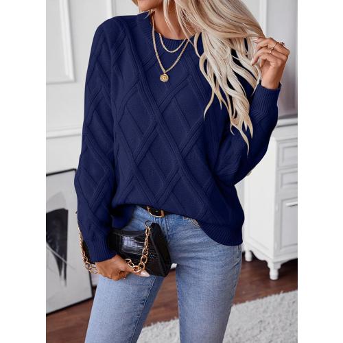 SHEWIN Womens Sweaters Crewneck Cable Knit Sweater Long Sleeve Fall Tops for Women 2025