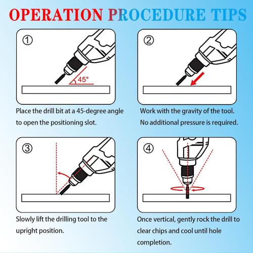 Dry Diamond Drill Bits Set, 5 Pcs Tile Drill Bits for Porcelain, Ceramic, Granite, Marble, Stone, Glass Hard Materials, Round Shank 1/4, 5/16, 3/8, 1/2 Drill Bits, with Storage Case