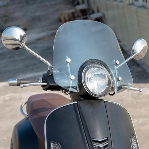 Scooter Bikes Windscreen for Piaggio Primavera 150 GTS 250 300 2017 2018 2019 Round Headlight Front Fairing Windshield Wind Deflector Visor GTS250 GTS300 (Light Smoke)