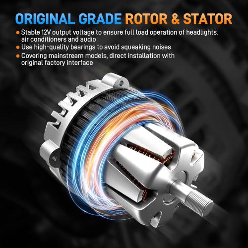 PG-11657 Alternator Compatible with Nissan Altima Advance Sense SL SV SR 2.5L 2013-2018 110A 12V Replace# 23100-3TA1B, 23100-3TA1A, 11657N